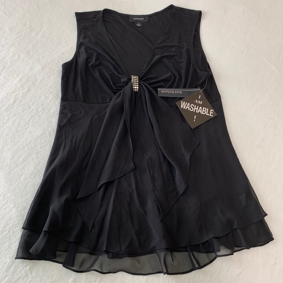 NWT R&M Richards Rhinestone Pinch Sleeveless 2 PC - Picture 2 of 12